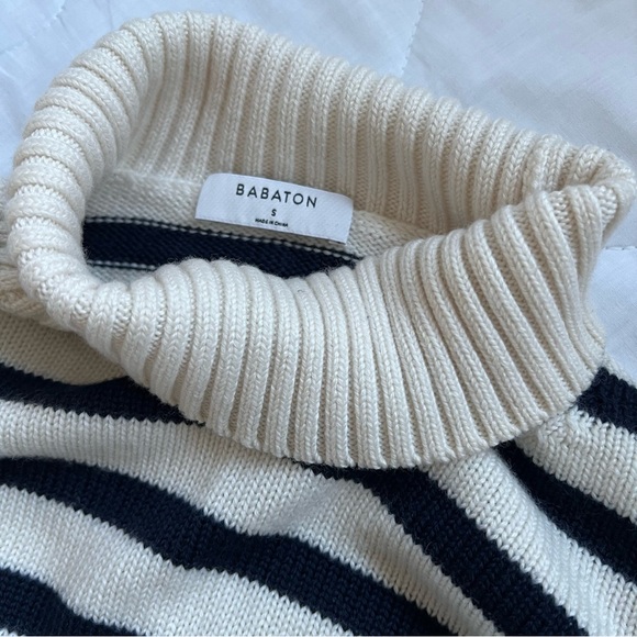 Aritzia Babaton Striped Merino Wool Sweater - Picture 3 of 4